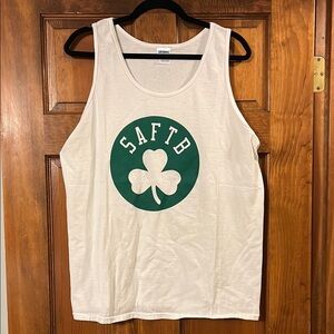 Men’s Barstool Saturdays are for the Boys White Tank, Large, NWOT